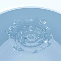 transparent vague liquide ondulations par fluide simulation, 3d le rendu photo