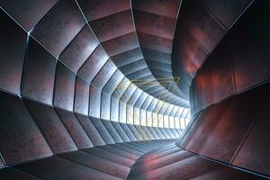 3d le rendu, foncé science fiction tunnel, foncé Contexte photo