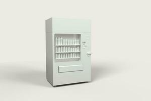 le blanc modèle de vente machine avec blanc arrière-plan, 3d le rendu. photo