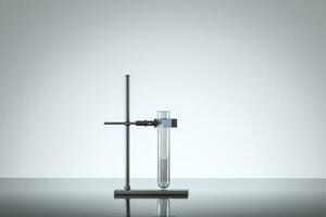 chimique tester tube dans le laboratoire, 3d le rendu. photo