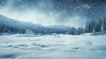 hiver Contexte avec neigeux paysage. génératif ai photo