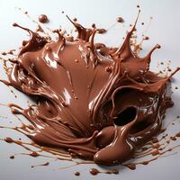 Chocolat parfumé la glace crème sur une blanc Contexte photo