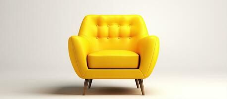 moderne Jaune chaise dans une blanc espace photo