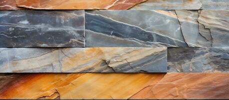 textures de Orange grès ardoise et travertin marbre photo