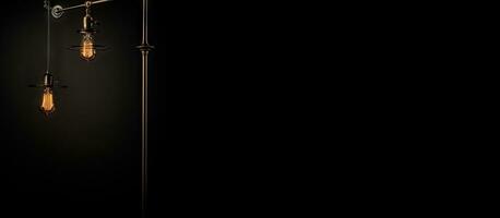 noir Contexte isole grenier style sol lampe avec interrupteurs photo