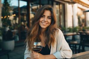 magnifique homme avec du vin verre photo