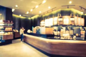flou abstrait et intérieur de restaurant et café défocalisé photo