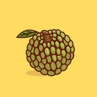 sucre Pomme Facile dessin animé vecteur illustration fruit la nature concept icône isolé photo