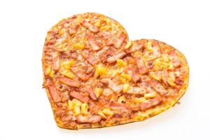 forme de coeur de pizza photo