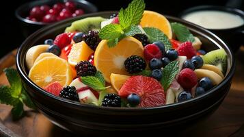 Frais et sucré fruit salade photo