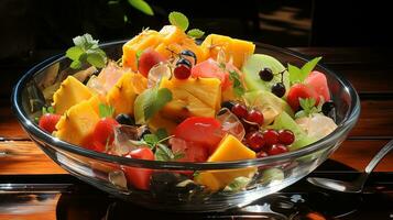 Frais et sucré fruit salade photo
