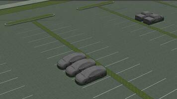 3d illustration de parking et abri d'auto photo