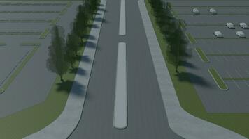 3d illustration de parking et abri d'auto photo