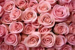 fascinant rose Rose fleurs dans abondance la nature délicieux symphonie - ai généré photo