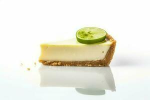 tranche citron vert tarte pièce. produire ai photo