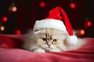 mignonne Noël minou. produire ai photo