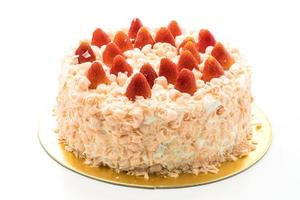 Dessert de gâteau à la vanille avec fraise sur le dessus
