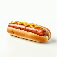 ai génératif haute qualité de 3d Hot-dog conception dans blanc Contexte photo