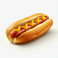 ai génératif haute qualité de 3d Hot-dog conception dans blanc Contexte photo