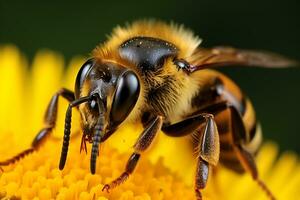 fermer sur une mâlewillughby feuille coupeur abeille photo