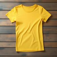 ai génératif photo de Vide Jaune T-shirt