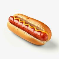 ai génératif haute qualité de 3d Hot-dog conception dans blanc Contexte photo