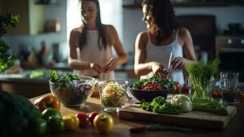 femme cuisiniers sur le cuisine photo