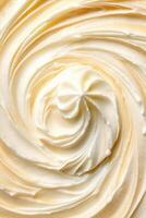 détaillé crémeux texture de vanille la glace crème. sucré nourriture Contexte. ai généré photo