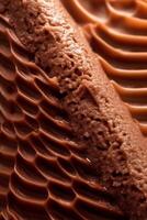 macro super détaillé texture de foncé Chocolat la glace crème Contexte. sucré nourriture concept. ai généré photo