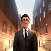 3d animation Jeune homme sourire photo