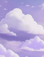 des nuages dans le ciel violet illustration photo
