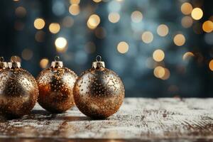 élégant traditionnel Noël décoration. génératif ai. photo