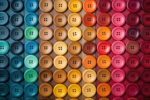 collection de différent multi coloré boutons. photo