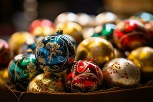 européen Noël les marchés, achat Noël des balles de marché photo