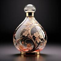 parfum luxe bouteille. produit conception parfumerie. photo