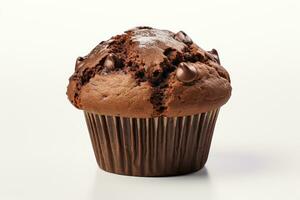 un Chocolat muffin blanc Contexte photo