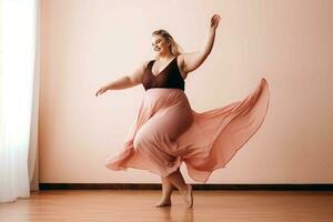 plus Taille femme danse. produire ai photo