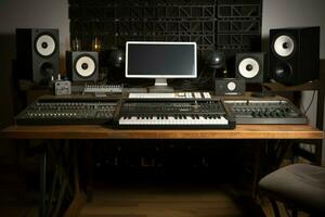 la musique record studio. produire ai photo