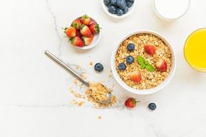 ensemble de petit-déjeuner sain photo