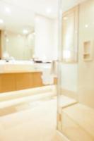 Flou abstrait et intérieur de salle de bain et de toilette défocalisé photo
