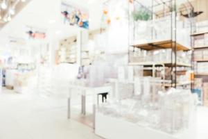 Flou abstrait et bokeh centre commercial défocalisé intérieur du grand magasin photo