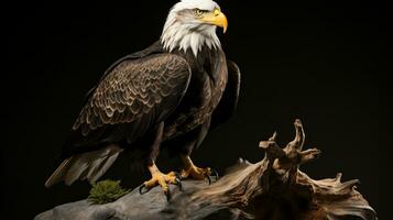 mature américain chauve aigle, portrait de faune, ai génératif photo