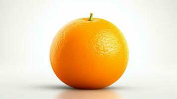 Orange fruit isolé sur blanc Contexte. entier Orange agrumes fruit, ai génératif photo