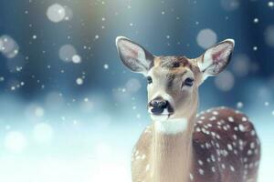 renne neige flocons la nature. produire ai photo