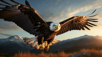 mature américain chauve aigle, portrait de faune photo