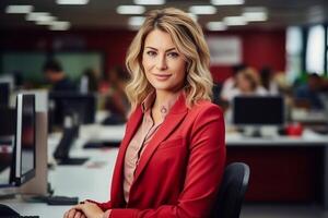 habilité affaires femme travail dans le bureau. photo