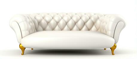 détaillé canapé meubles isolé sur blanc photo