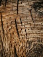 ai génératif vieux bois texture affecté par vers à bois photo