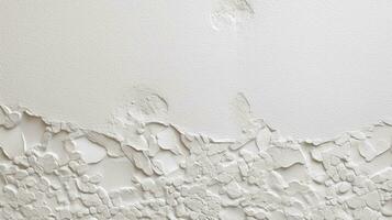 ai génératif blanc blanc fissuré terminer plâtre mur texture photo