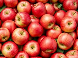 croustillant rouge Pomme une Frais studio coup mettant en valeur le beauté, génératif ai photo